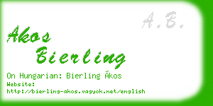 akos bierling business card